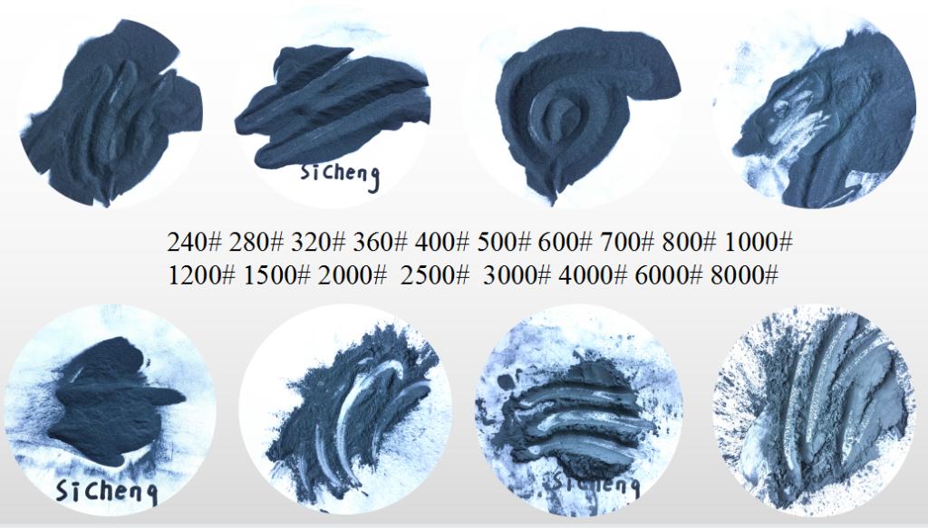 Piedras de afilar de grano único Materias primas Carburo de silicio negro 280 malla  -1-